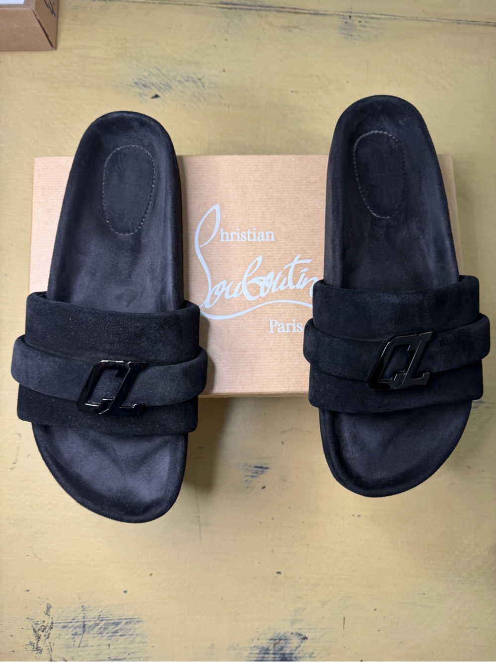 Christian Louboutin Varsimule Bizz Suede Slides